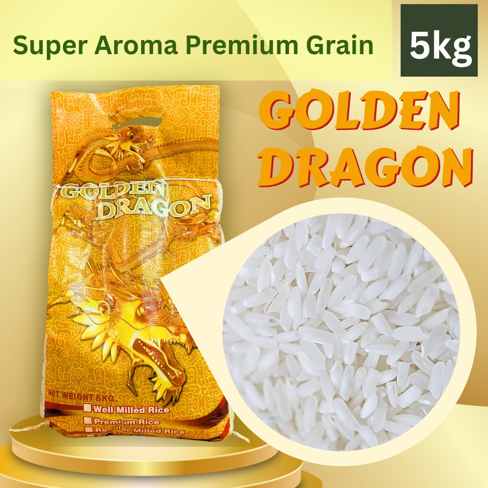 Golden Dragon Super Aroma Premium Grain Rice 1 Bag| Wholesale | Premium-Quality (per 5kg)