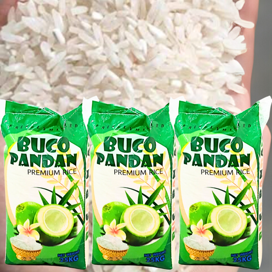 Buco Pandan Premium Rice 3 Sacks | Wholesale | High-Quality (per 3x25kg)