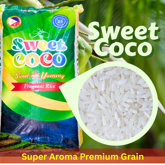 Sweet Coco Super Aroma Premium Grain Rice 1 Sack | Wholesale | Premium-Quality (per 25kg)